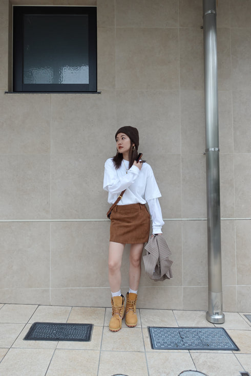 スウェードミニスカート